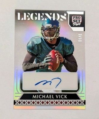 2023 Pro Set Pure Michael Vick Legends Autographs L-MV1 7/10 JERSEY #
