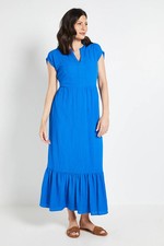 Wallis Blue Maxi Dress Womens Daywear Dresses
