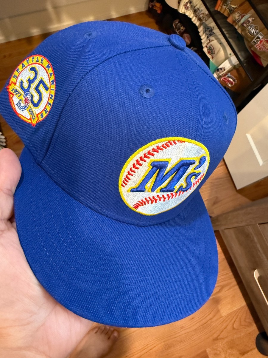 7 3/4 - Seattle Mariners New Era Fitted Blue Crown Yellow UV