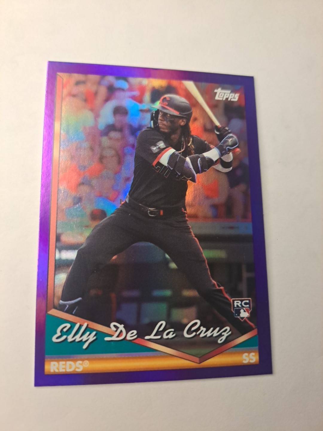 2024 Topps Archives Elly De La Cruz Purple Foil board Rookie RC #300 Reds