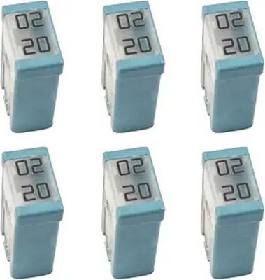 6PCS 20A 32V Mini Slotted MCASE Cartridge Fuse Kit, Low-Profile Micr Size: 20A