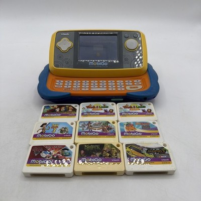 VTech MobiGo Touch Learning System Handheld Console Tested Includes 9 Games