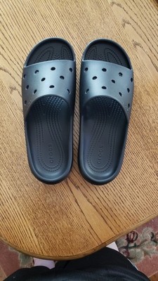 Crocs Black Classic Slides V2  EU 41-42, US Womens 10 / Mens 8 Excellent Cond!