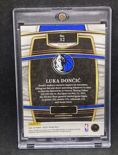 Luka Doncic RARE BLUE SHIMMER REFRACTOR INVESTMENT CARD SSP PANINI MAVERICKS - Picture 2 of 2