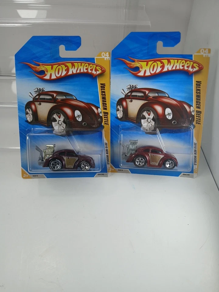 Hot Wheels 2010 nuevos modelos - Volkswagen Beetle lote de 5 nuevos sellados con error Foto 2 de 4