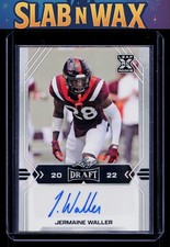 2022 Leaf Draft Jermaine Waller #BA-JW2 Hokies Autographs Red Auto AU