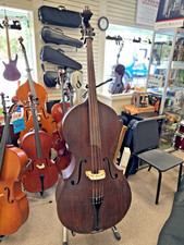 Antique Unknown 'Basket Case' 3/4 Upright Bass Luthier Special Needs Work AS IS