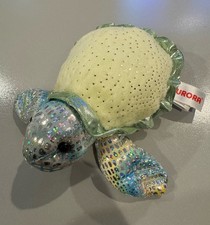 Aurora Sea Turtle Plush Sparkle Shimmer Stuffed Animal Toy Green Blue 7.5" 2017