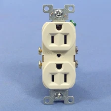 Cooper Light Almond COMMERCIAL Outlet Receptacle NEMA 5-15R 15A 125V Bulk CR15LA