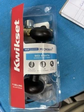 KWIKSET 94002-823 Venetian Bronze Microban Cove Keyed Entry Door Knob