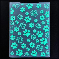 Pet Footprint Paw Background Plastic Embossing Folders for Card Making Scrapbook