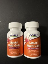 NOW FOODS Liquid Multi Gels 60 Softgels 2 Pack Exp 01/27