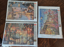 Lot of 3 Stamped Cross Stitch Kit by Mrnsint S004, S006 and S007 UNOPENED.