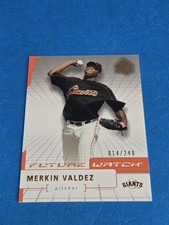 MERKIN VALDEZ - 2004 UPPER DECK SP AUTHENTIC FUTURE WATCH ROOKIE CARD #99 /249. rookie card picture