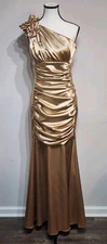 NWT VTG Gunne Sax Jessica McClintock Formal Dress Size 7 Mermaid One Shoulder