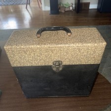 vintage lp record case : Cool Retro Columbia Carry Case For 12 LP Records Nice