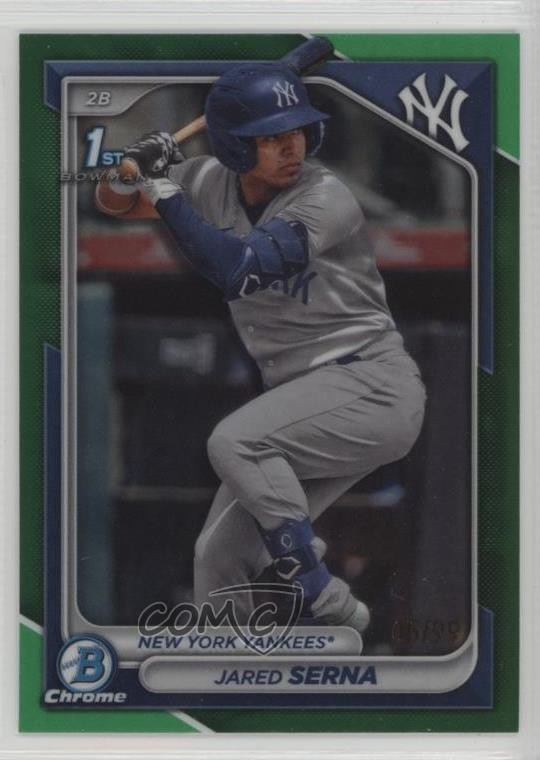 2024 Bowman Chrome Prospects Green Refractor 5/99 Jared Serna #BCP-68 1g5d