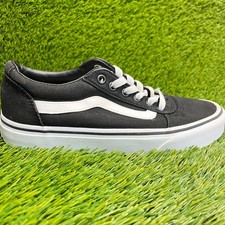 Vans Ward Womens Size 7 Black White Athletic Walking Skateboard Shoes Sneakers