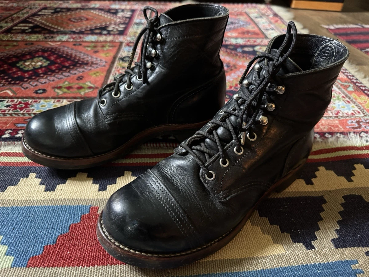 Red Wing Iron Ranger Leather Upper Black Boots for Men for sale | eBay