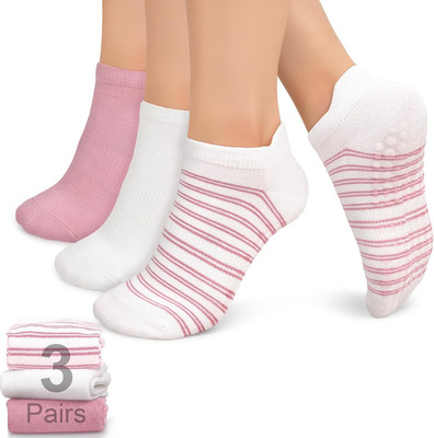 Pilates Socks for Women Non Slip Grip Socks for Yoga, Barre, Hospital, Barefoot