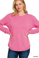 Zenana Raised Rib Round Neck Long Sleeve Top – Timeless Everyday Essential
