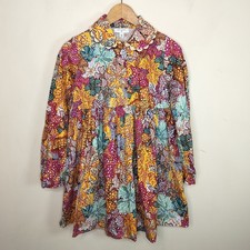 Kika Vargas For Target Anemone Floral Mini Dress XXS Colorful Long Sleeve 