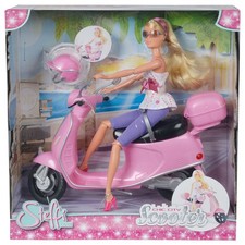 Simba 105730282 - Steffi Love - Chic City Scooter Roller, pink, Puppe + Zubehör