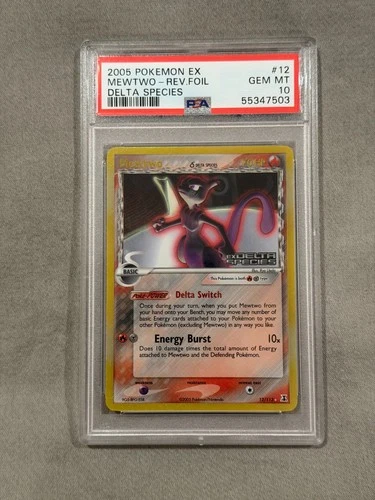 Pokemon Mewtwo EX Delta Species Reverse Holo Rare #12 PSA 10 Gem Mint