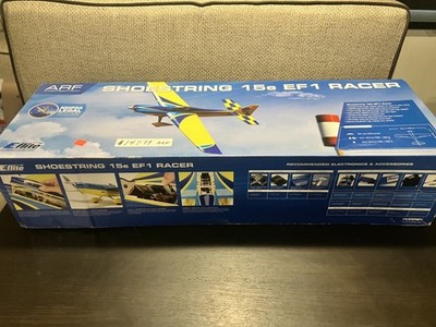E-flite Shoestring 15e EF1 Racer ARF RC Airplane Electric Aircraft Blue Yellow