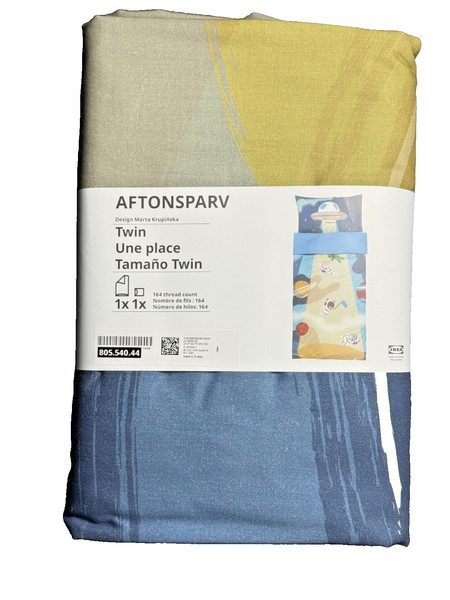 Funda nórdica IKEA AFTONSPARV funda de almohada azul espacial doble 805.540.44-NUEVA