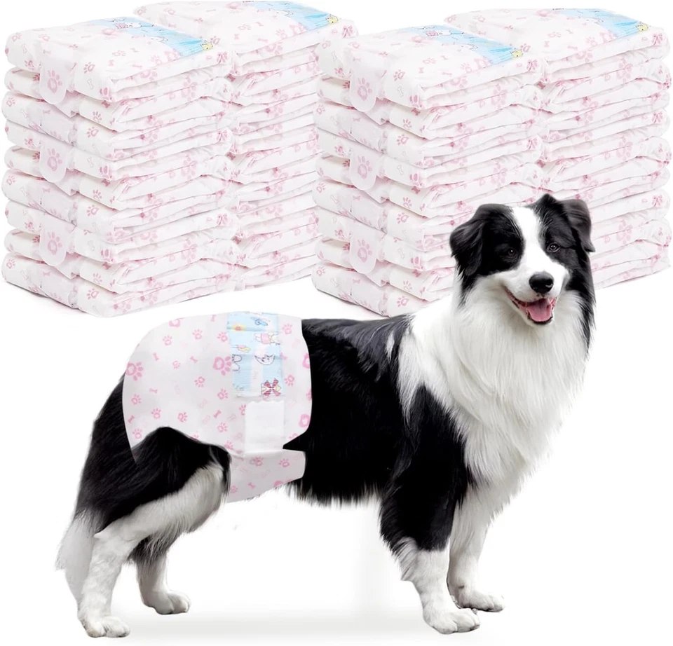 Pañales para perros XL rosa 90 unidades para todas las etapas - perfectos para entrenamiento e incontinencia Foto 3 de 4
