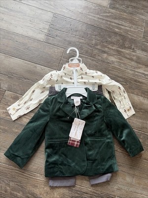Tommy Bahama Baby Boy Holiday Outfit 12 Months Nutcracker Blazer Suit Velvet