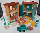 1970's Vintage Fisher Price Little People Sesame Street Brownstone House