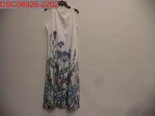 NWT - Women's White Floral Pocketed Sleeveless Tank Dress, Size M 100033403