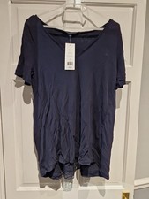 Image of BNWT French Connection Fast Pleat Navy Blue Lace Backed Blouse RRP £45