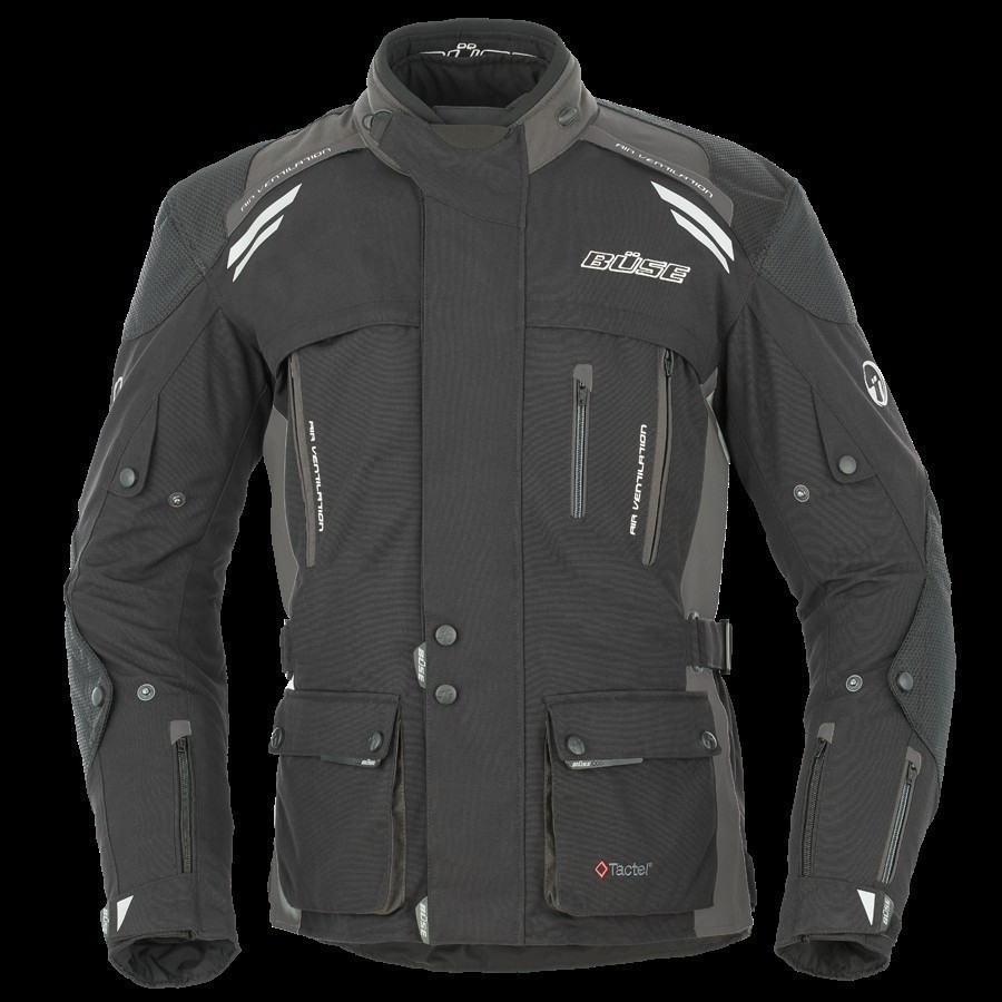 BÜSE Chaqueta Textil Highland Negra/Gris Talla 64