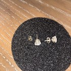 Cz Diamond Stud Earrings in 14k White Gold -stamped — photo 3