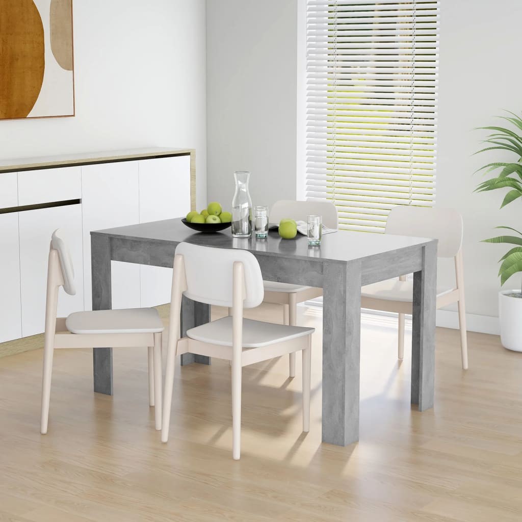 Tavolo da Pranzo vidaXL Grigio Cemento 140 cm