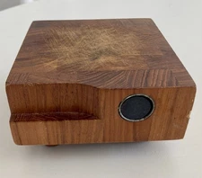 MCM Teak Cheese Cutting Block 5" Square by Dolphin Teakwood Mid Century VTG