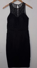 Little Mistress Black Fitted Midi Pencil Wiggle Dress. Size 8. New With Tags #45