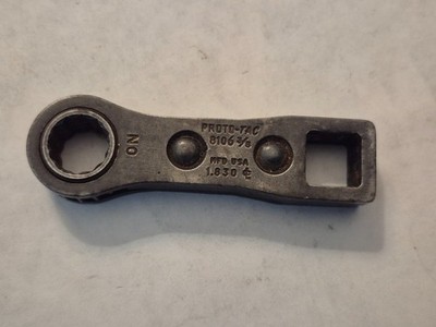 Proto-Tac 3/8  Drive 3/8  12-Point Ratcheting Crowfoot 8106 USA Vintage Tool