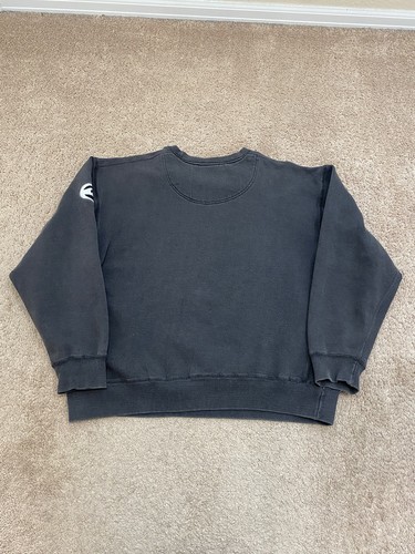 Vintage 90s Quiksilver Surf Crewneck Faded Black Size Medium Skate Boarding - Picture 5 of 6