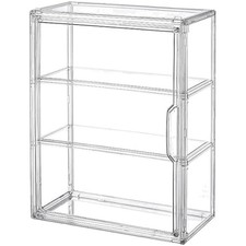 Adjustable 3-Tier Display Case with Stacking ...