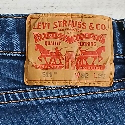 Men’s Levi’s 511 32x32 Tapered Slim Fit Blue Jeans - Picture 4 of 14