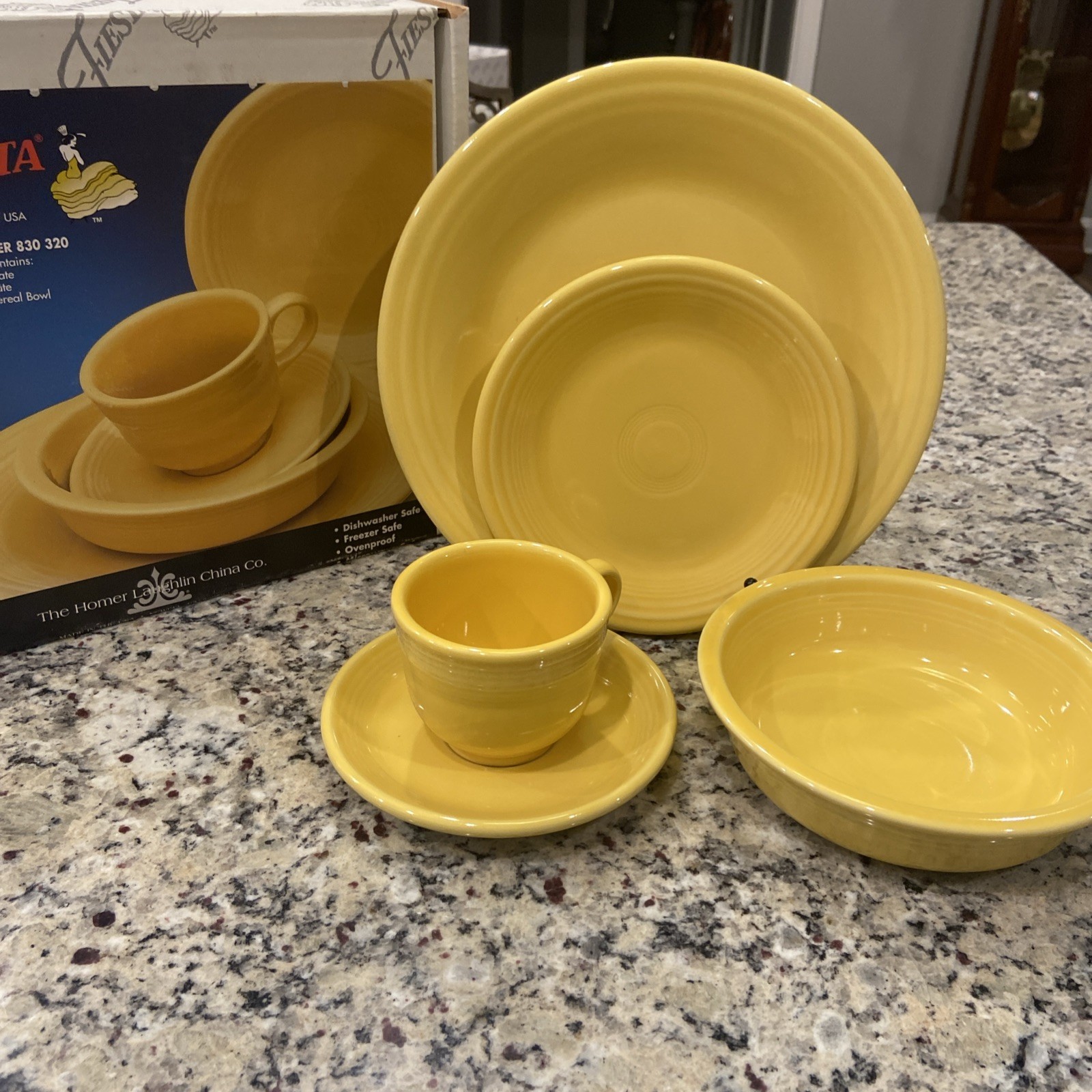 Ting Sunflower Fiestaware Set In Box Usa New