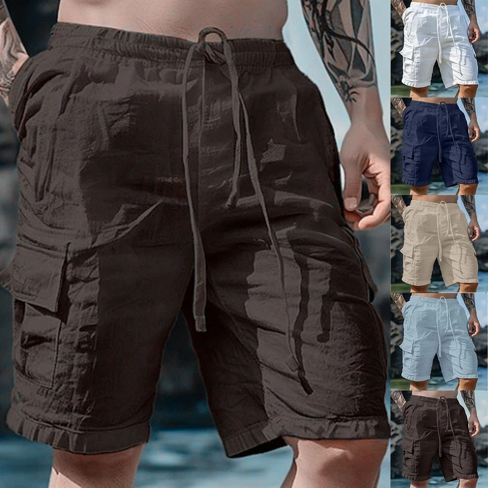 Mens Cargo Shorts Brand New Casual Style Polyester Fabric Regular Length