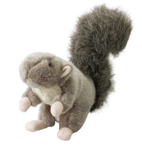 Squirrel Plush Dog Toy Double Squeaker Durable Fun Woodland Collection