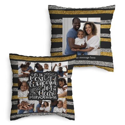 Most Wonderful Time Christmas Text Pillowcase