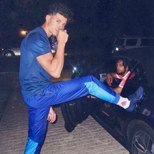 Nike Vintage Rare Windrunner Nylon Soccer Pants Trackies Glanz Two Tone Blue