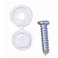 Image of Wot-Nots Number Plate Cap & Screw - White - PWN100